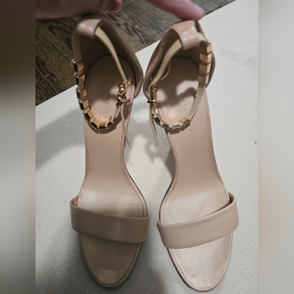 Victoria Beckham Anna Nude Heeled Sandals